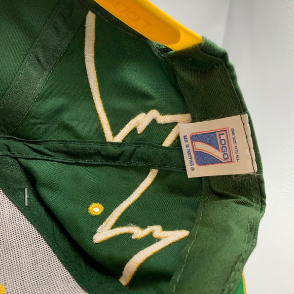 RARE VTG Logo7 90s Green Bay Packers Lightning Bolt Graffiti Snapback WITH TAGS! - Picture 13 of 16